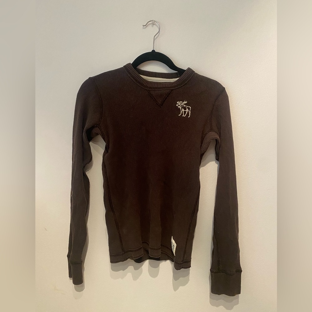 Vintage Kids Large Abercrombie Brown Long Sleeve Tee
